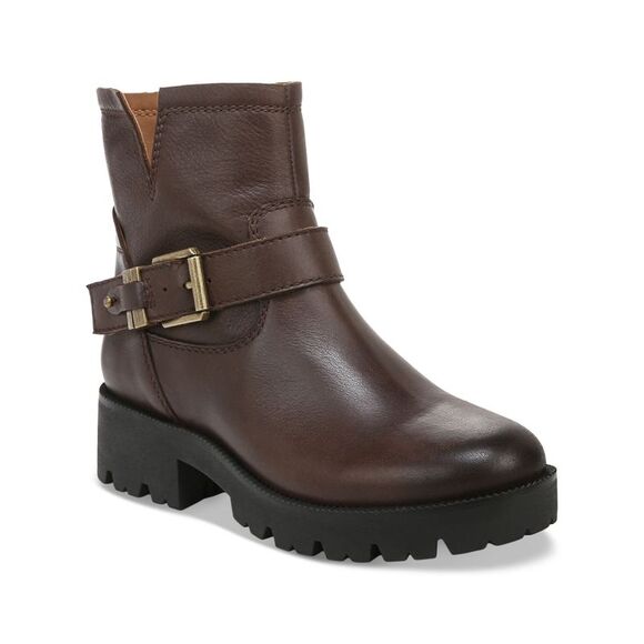 ZODIAC Shoes - ZODIAC Womens Brown Cut Out Miller Round Toe Block Heel Boots Shoes 9 M